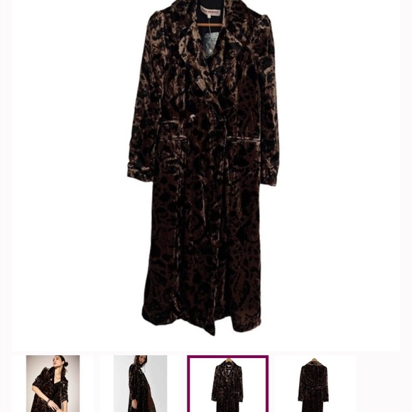 Free People Kate Velvet Duster Evening Jacket Size XS - Picture 4 of 5